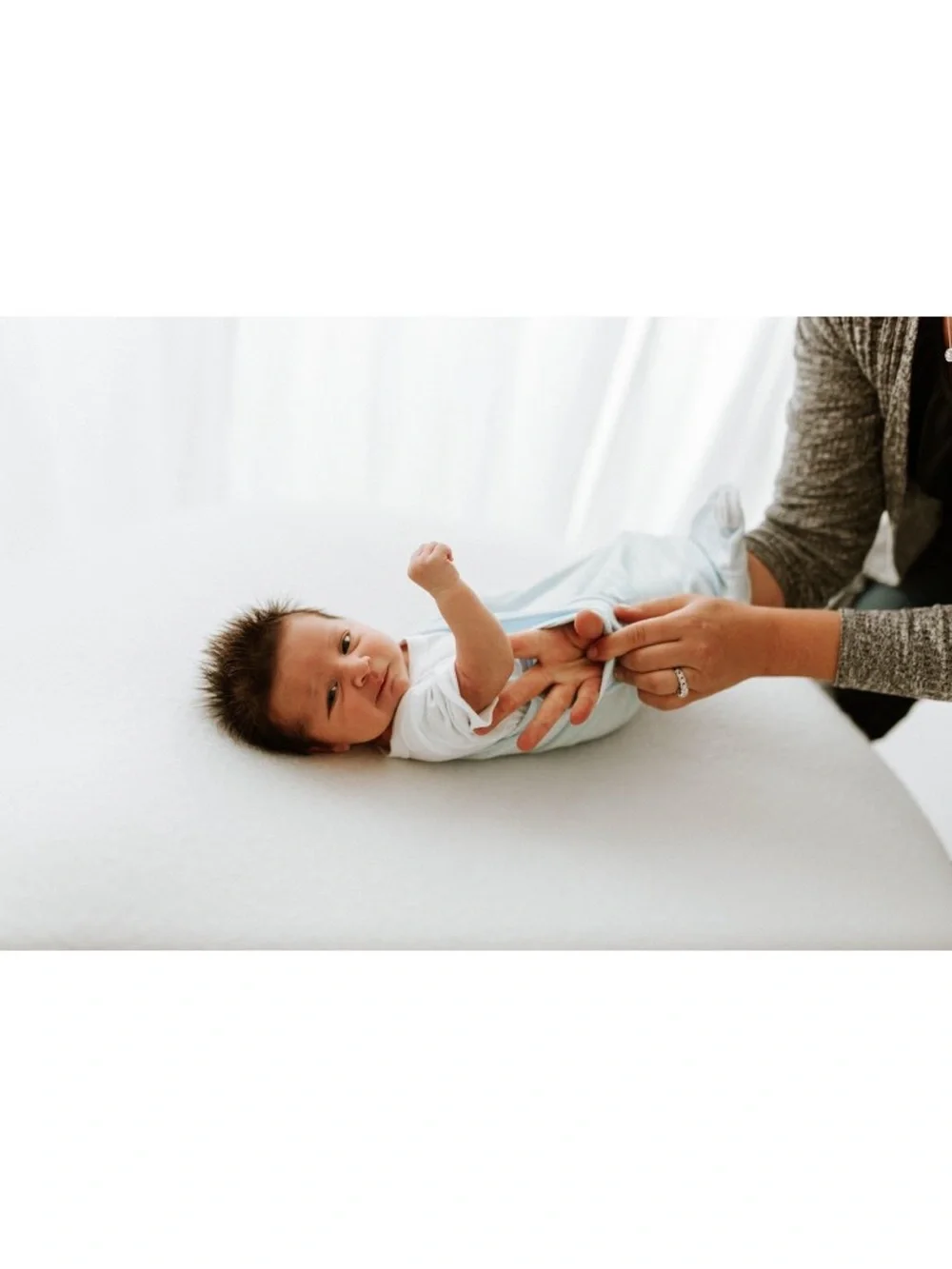 Swaddlini Soft Knit Light Blue Baby Pajama Sleep Sack